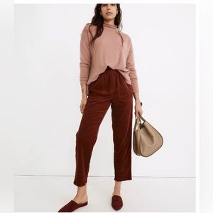 Madewell Tapered Huston Pull-On Crop Pants in Corduroy